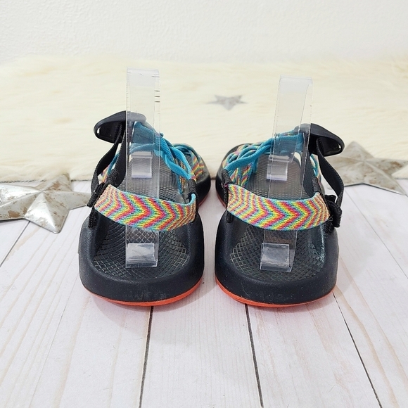 CHACO Women's ZX/2 Yampa Sandals, Fiesta Rainbow, size 8 - Picture 4 of 6